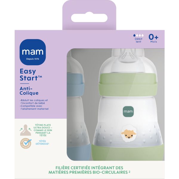 Lot de 2 biberons Anti-Colique 160 mL Océan et Sable