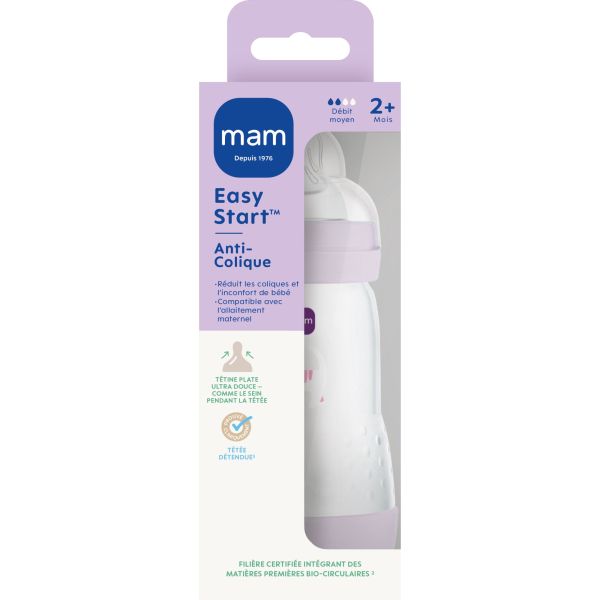 Biberon Anti-colique 260ml Easy Start Lilas