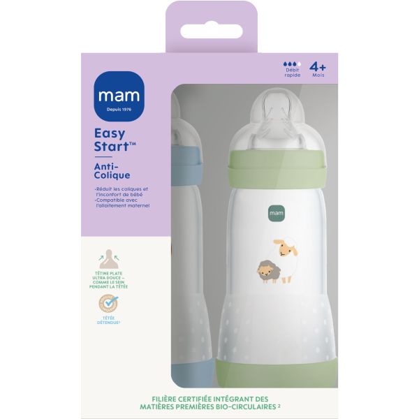 Lot de 2 biberons Anti-colique 320ml Easy Start Océan et Nature