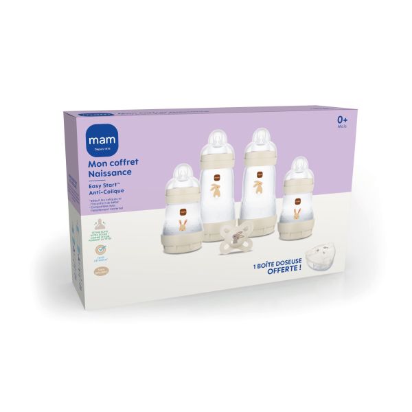 Coffret biberons naissance anti-colique Sable