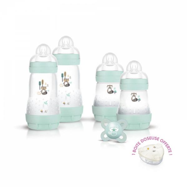 Philips Avent Natural Response Coffret Cadeau Bébé 2 Biberons Avec Tétines  + 2 Sucettes (SCD837/11)