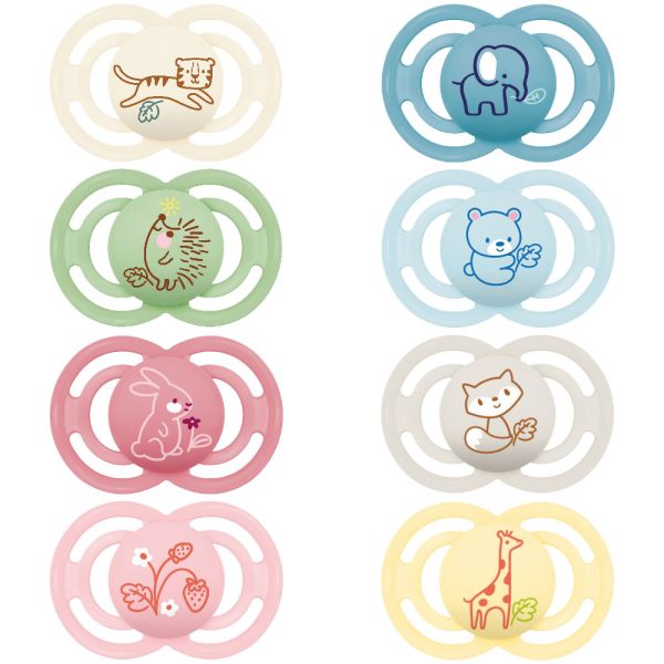 Lot de 2 sucettes 6 mois+ Perfect animaux Coloris aléatoire