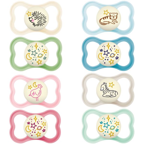 Lot de 2 sucettes nuit 6 mois+ Supreme Coloris aléatoire