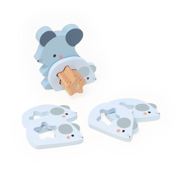 Puzzles 3D en bois Animaux à compter et associer