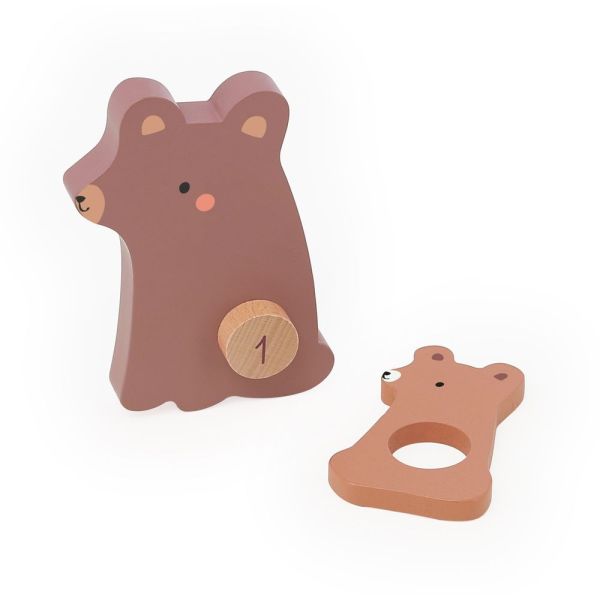 Puzzles 3D en bois Animaux à compter et associer