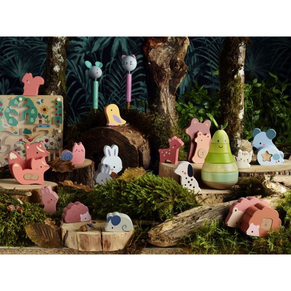 Puzzles 3D en bois Animaux à compter et associer