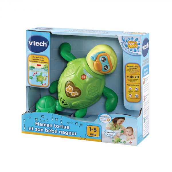 Jouet de bain Maman tortue et son bébé nageur