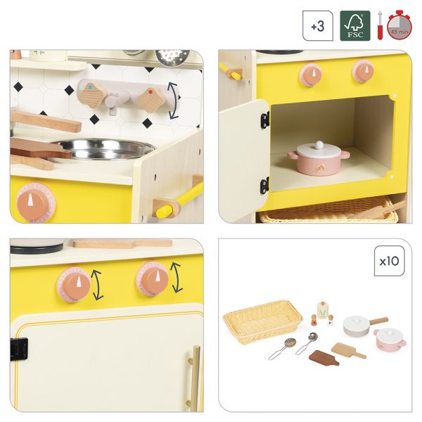 Cuisine en bois pour enfant Mamie Soleil