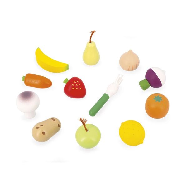 Set de 12 fruits et légumes pour enfant Mamie soleil