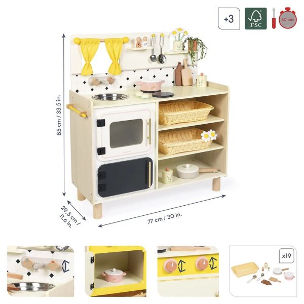 Grande cuisine en bois pour enfant Mamie Soleil
