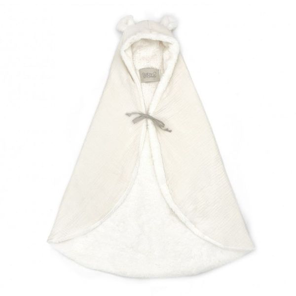 Couverture polaire avec capuche Poudre ivoire