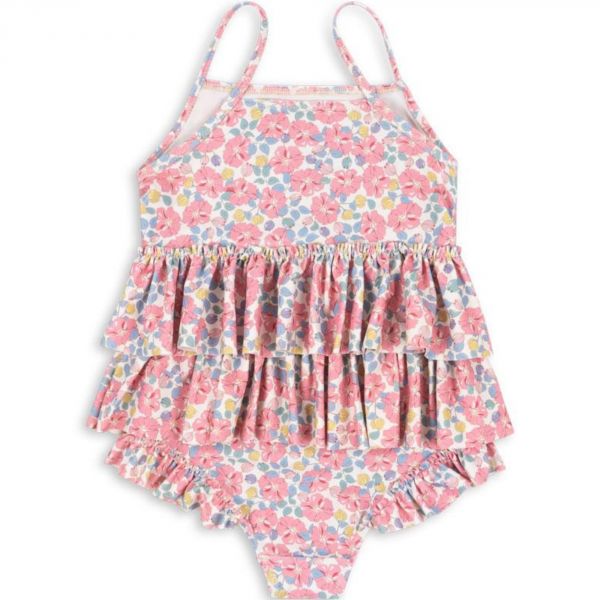 Maillot de bain enfant à volant GRS - Rose anglaise 2 ans