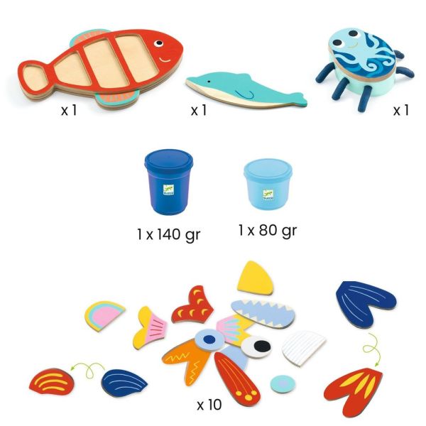 Coffret de créations de pâte à modeler Mapataocéan
