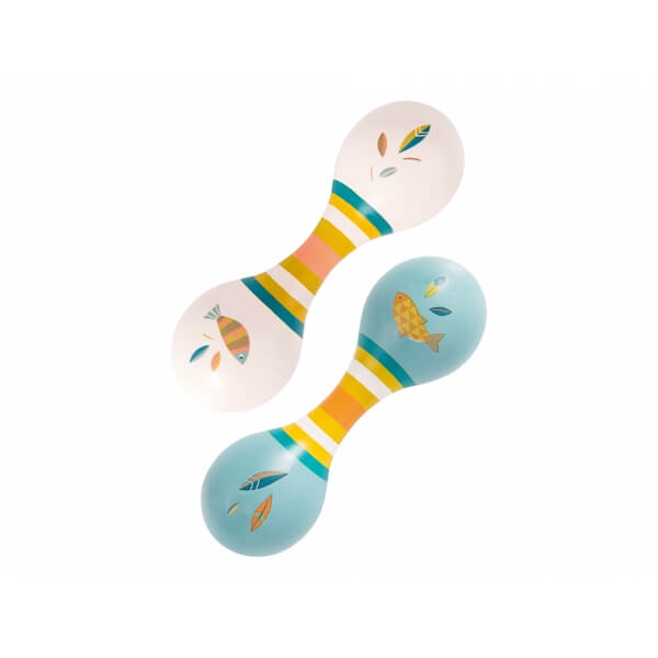 Maracas double Bleue Le Voyage d'Olga