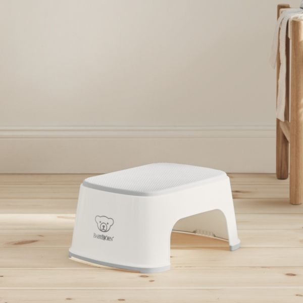 Marche pied enfant blanc et gris