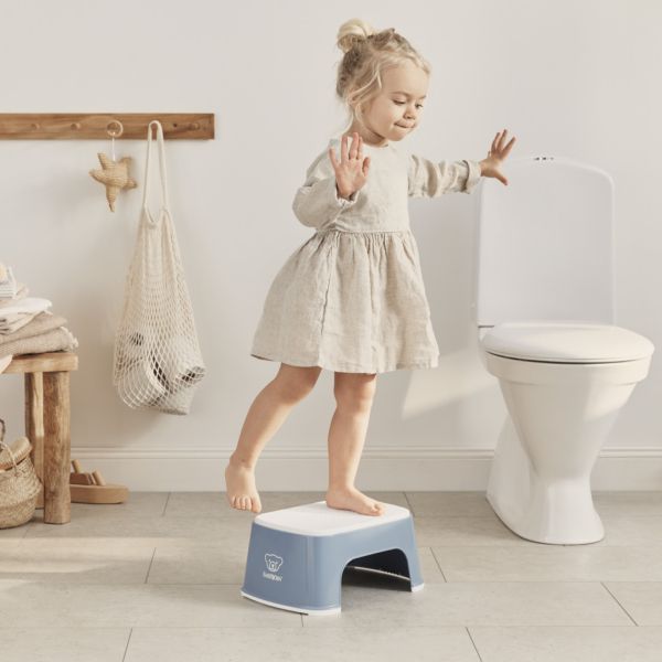 Marche pied enfant bleu profond et blanc