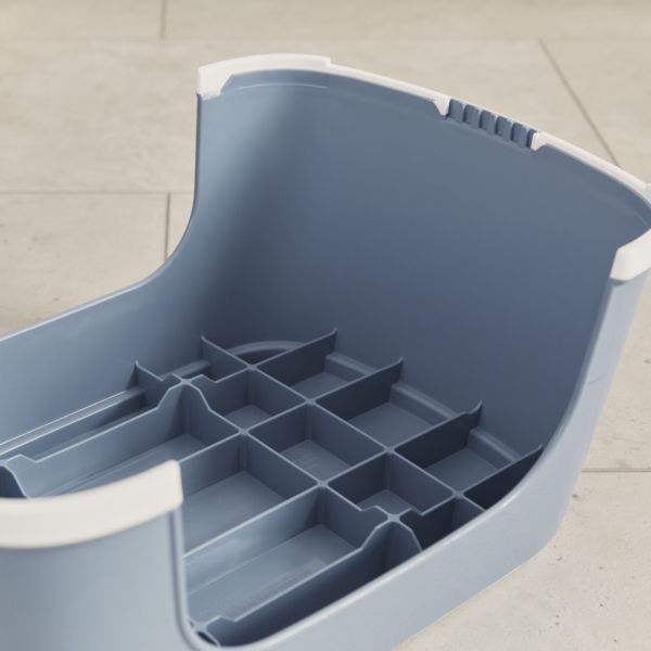 Marche pied enfant bleu profond et blanc