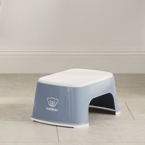 Marche pied enfant bleu profond et blanc