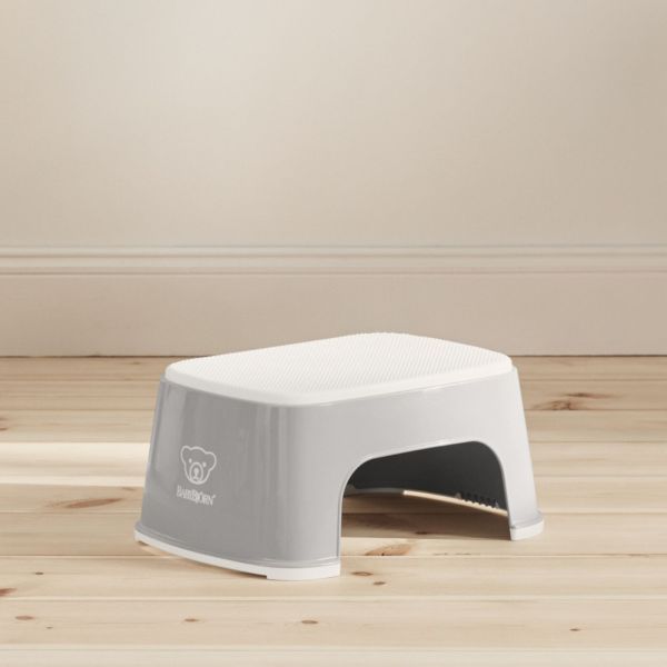 Marche pied enfant gris et blanc