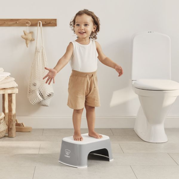 Marche pied enfant gris et blanc