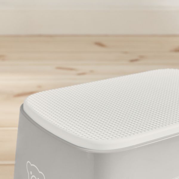 Marche pied enfant gris et blanc