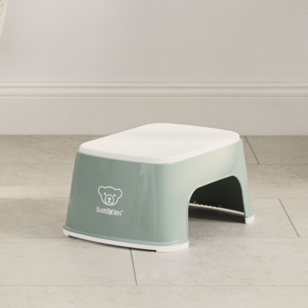 Marche pied enfant vert profond et blanc