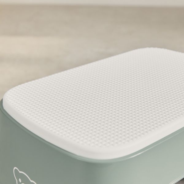 Marche pied enfant vert profond et blanc
