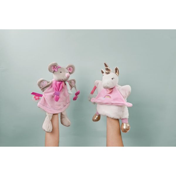Doudou marionnette Souris Pearly