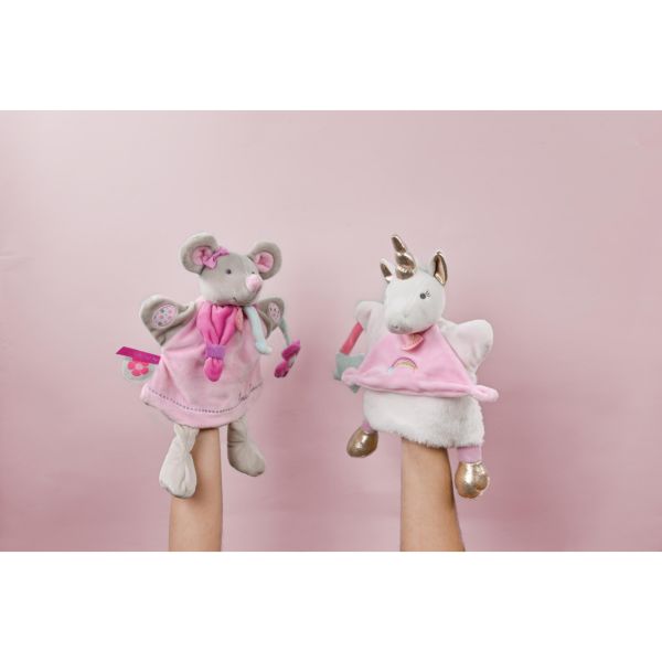 Doudou marionnette Souris Pearly