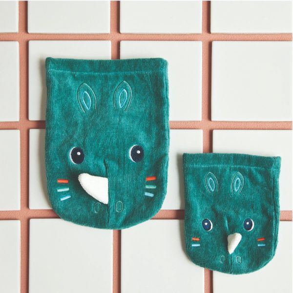 Lot de 2 gants de toilette marionnette Marius