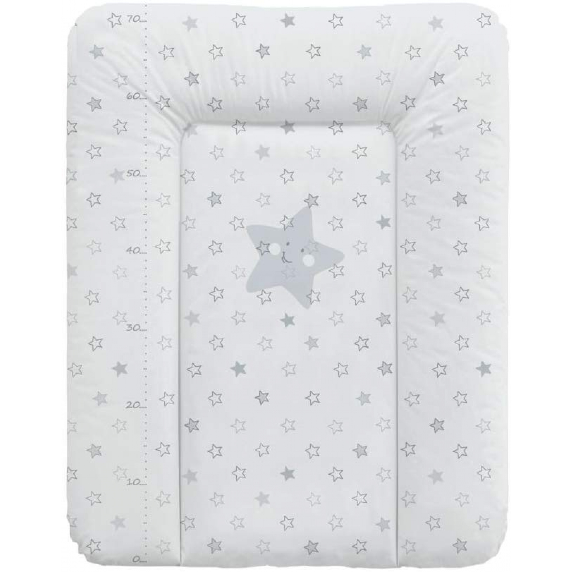 babyCalin Matelas à Langer Confort Etoile Grise 50 x 70 cm - Avec