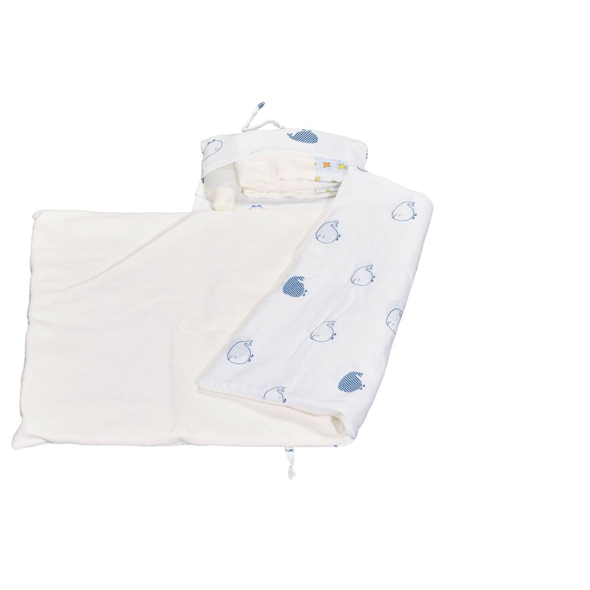 Sauthon Baby Deco Matelas A Langer Nomade Blue Baleine Made In Bebe