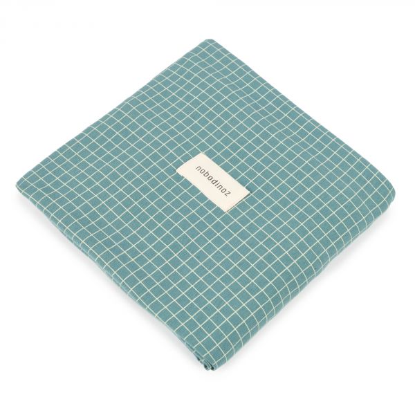 Matelas à langer Zen avec housse Stories Teal Cream Grid
