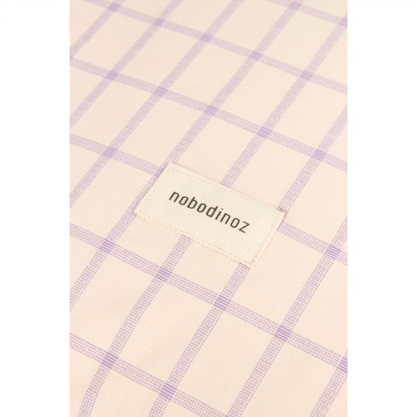 Matelas à langer Zen avec housse Stories Powder Mauve Grid