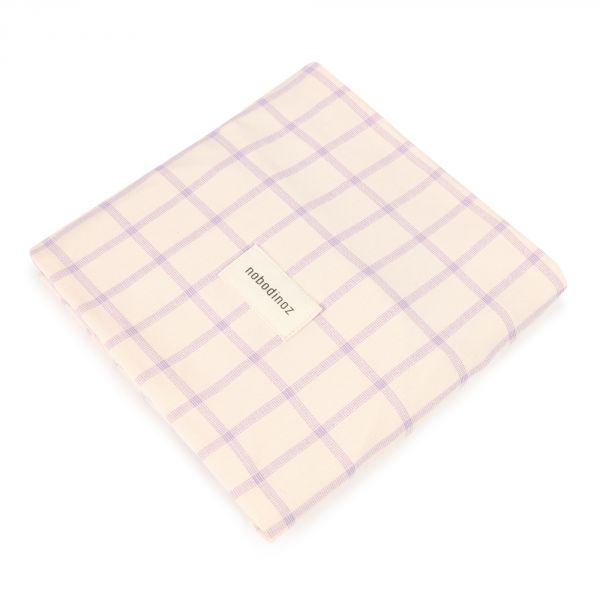 Matelas à langer Zen avec housse Stories Powder Mauve Grid