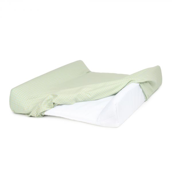 Matelas à langer Zen avec housse Stories Green Lemon Grid