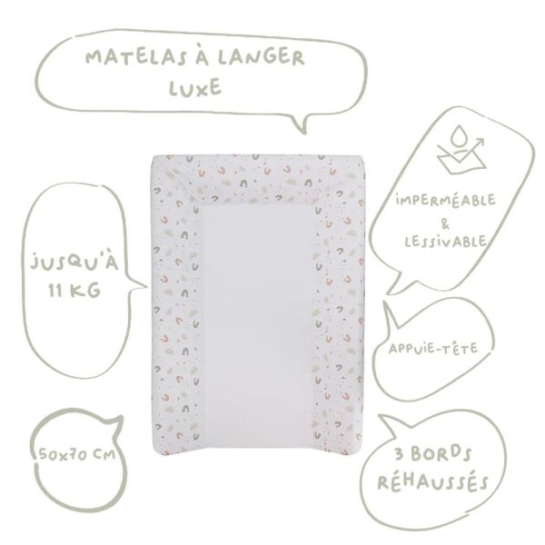 Matelas à langer Luxe - Arc en ciel