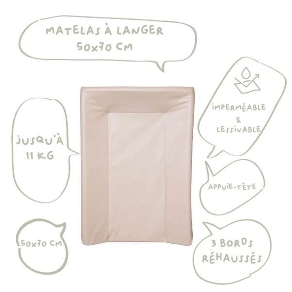 Matelas à langer Luxe  Noisette - 50X70CM