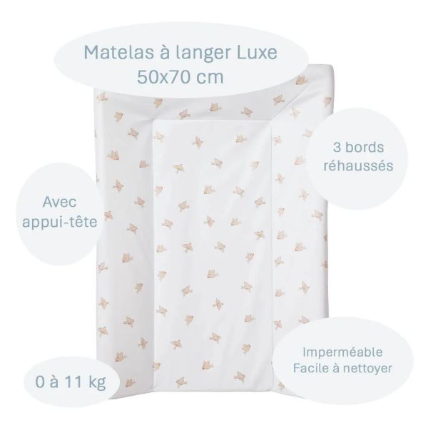 Matelas à langer Luxe Oiseaux