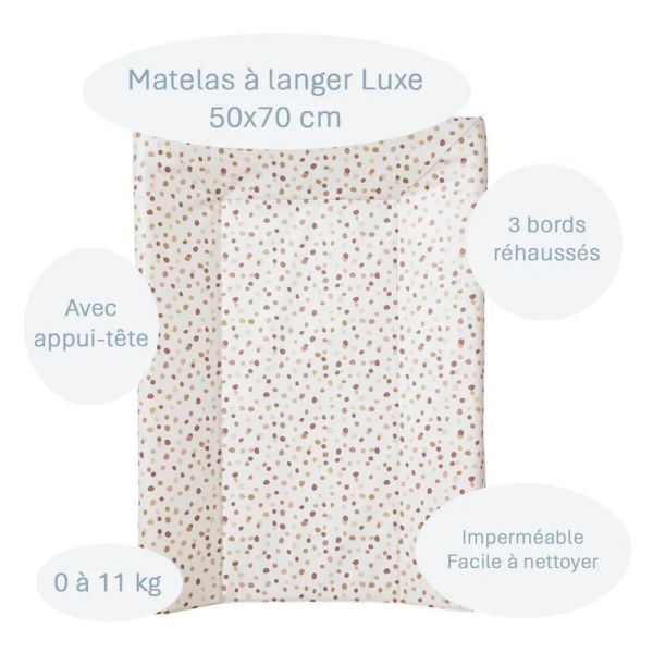 Matelas à langer Luxe Polka dots