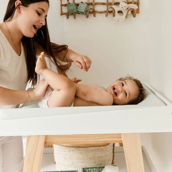 Matelas à langer Luxe Vert d'eau