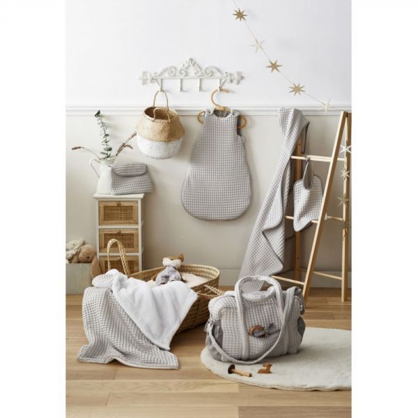Matelas à langer nomade coton gaufré Nuage