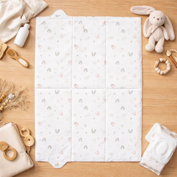 Matelas à langer nomade pliant Arc en ciel