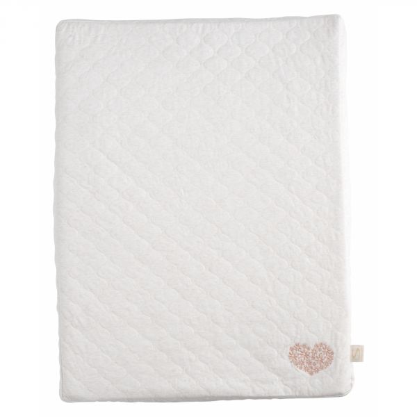 Matelas à langer 68 x 52 cm avec serviette éponge Petit coeur