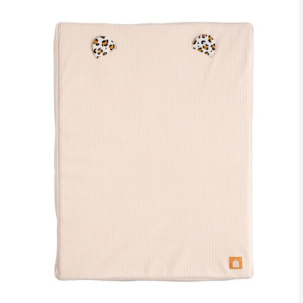 Matelas à langer avec serviette éponge Léopard rose