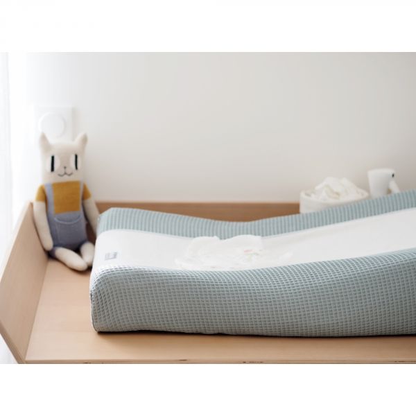 Matelas à langer sofalange avec housse vert d'eau