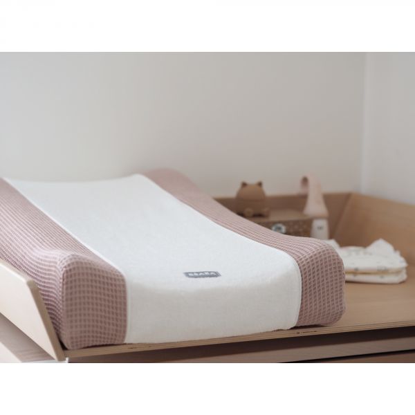 Matelas à langer sofalange avec housse vieux rose