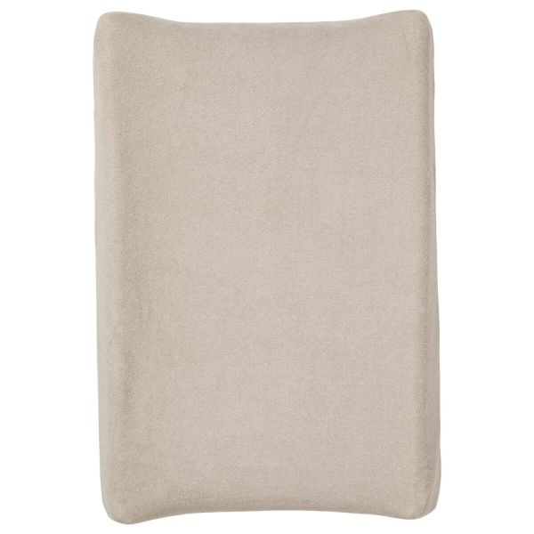 Pack matelas à langer Uni Luxe + 2 housses écrue et taupe