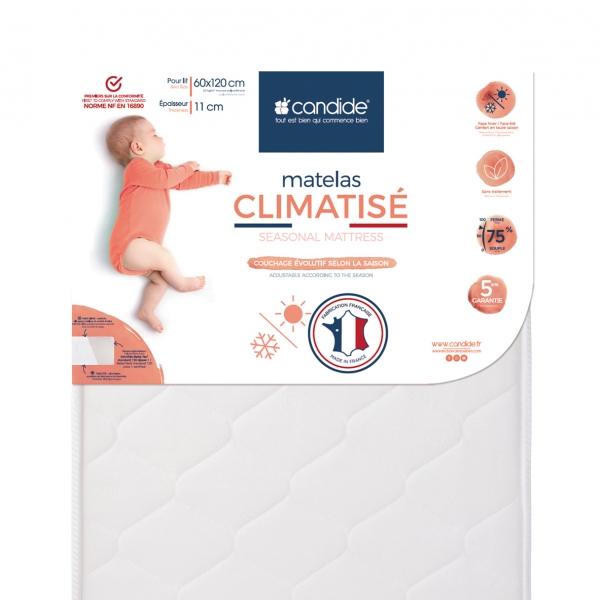 Matelas bébé Climatisé 60 x 120 cm