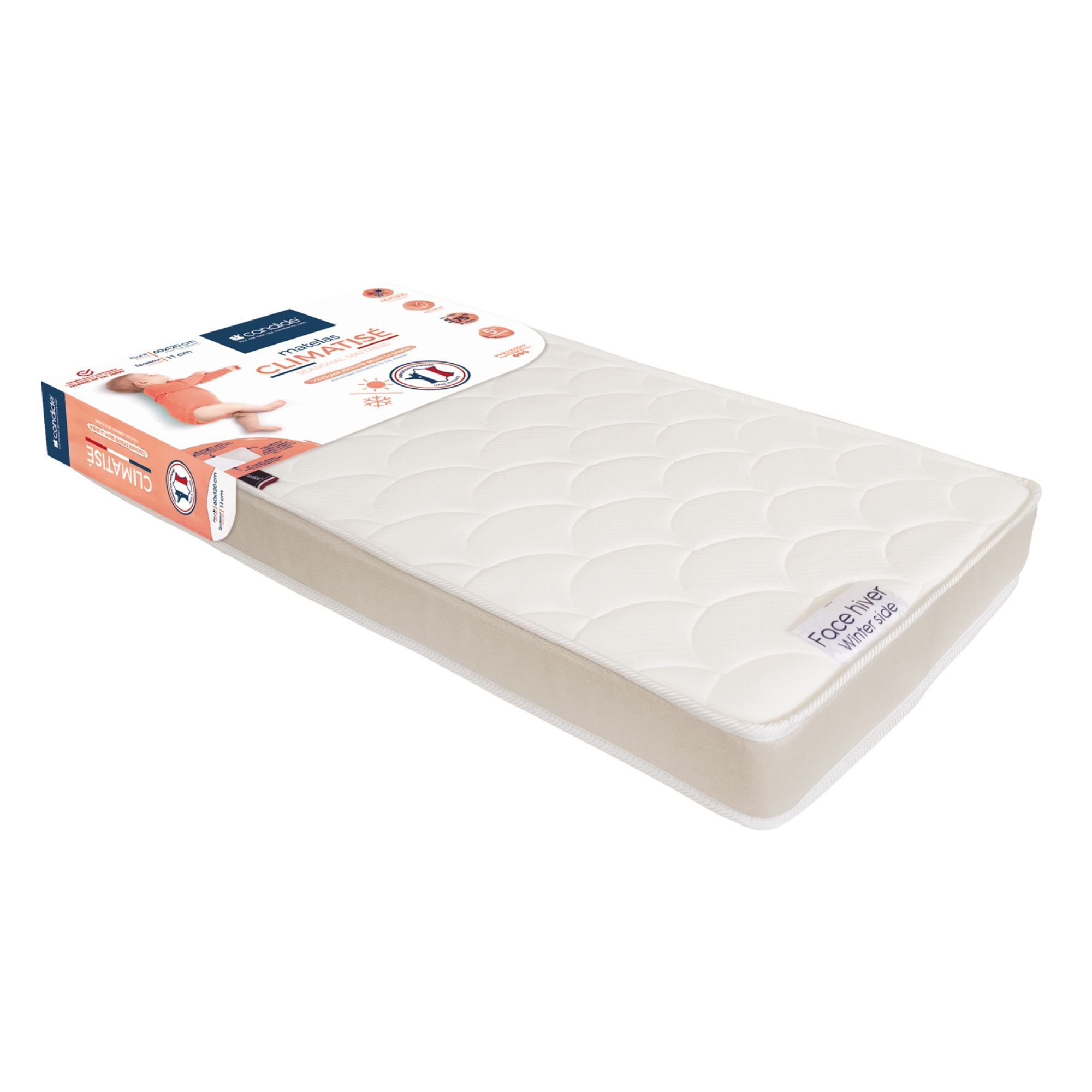 Matelas Bébé Climatisé 60 x 120 cm - Made in Bébé